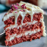 Delicate pink velvet cake infused with rosé wine, adorned with luxurious edible gold drip for bridal showers.