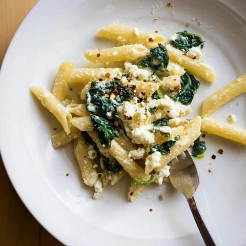Creamy Feta Spinach Pasta
