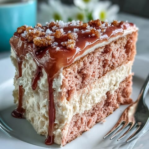 Blush pink Bridal Shower Rosé Velvet Cake with elegant gold drip.