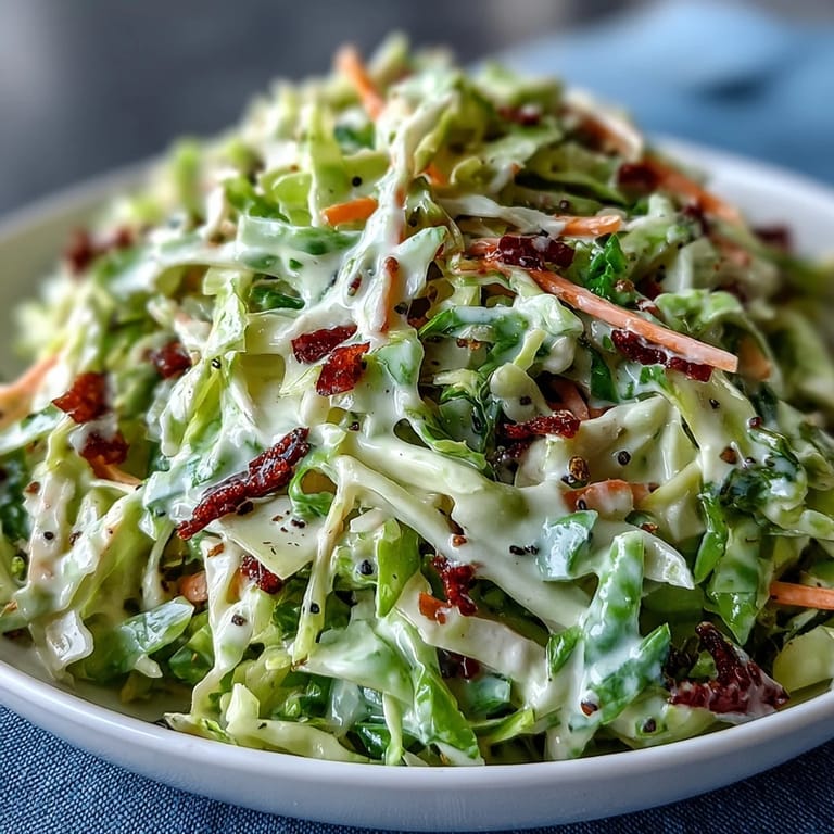Vibrant bowl of Coleslaw With Creamy Dressing, a refreshing side dish perfect for backyard barbecues and summer picnics.