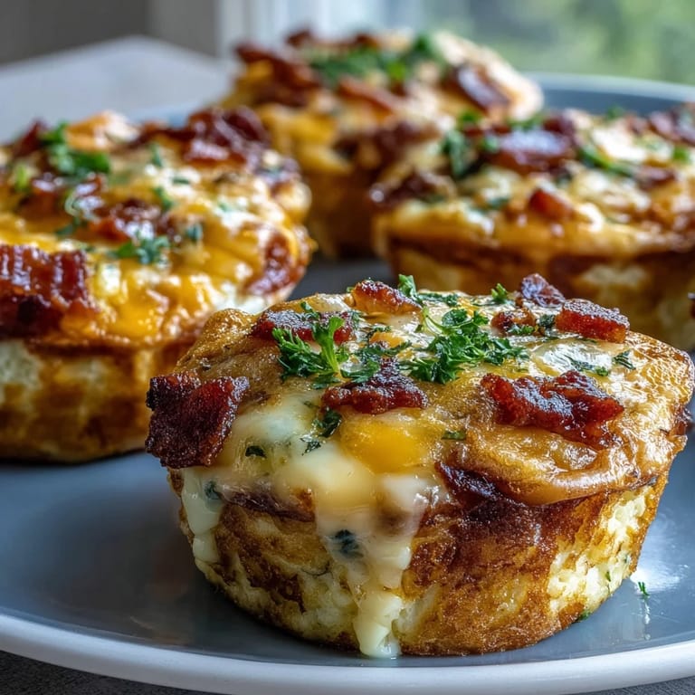 Freshly baked Breakfast Egg Muffins with a golden top, packed with bell peppers, onions, and cheddar, ideal for meal prep.