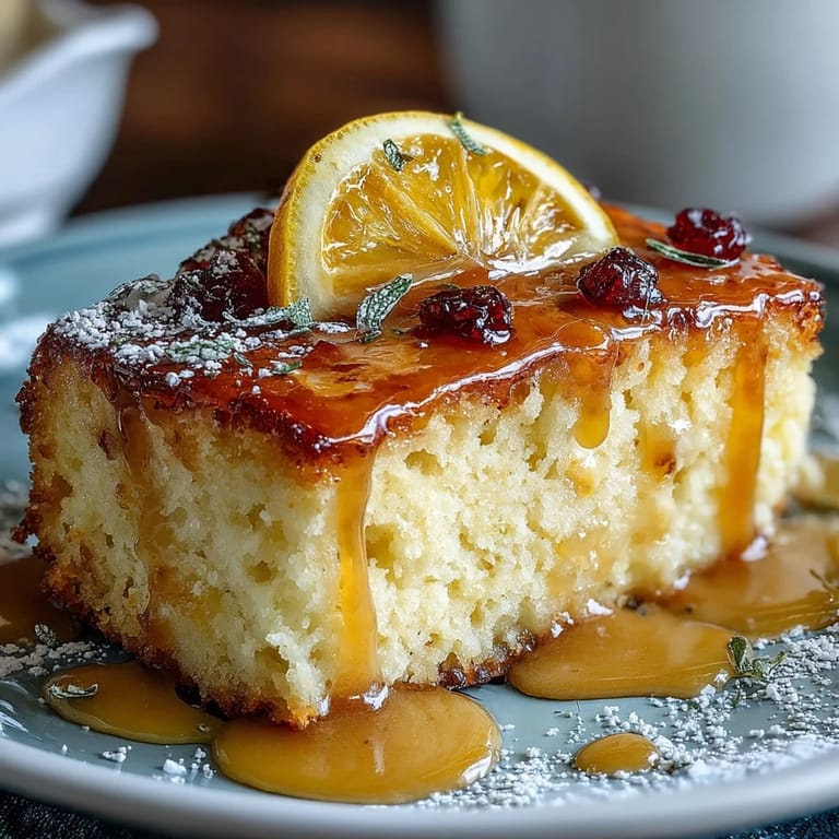 Classic lemon drizzle loaf decorated with edible flowers, offering a burst of citrus flavor in every bite.