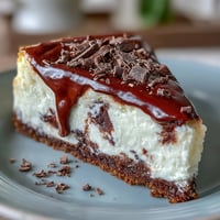 Rich chocolate cottage cheese cheesecake, smooth, creamy, and guilt-free.