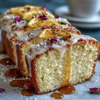Moist lemon drizzle cake with tangy glaze and delicate edible flowers, perfect for Mothers Day celebrations.