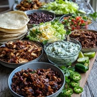 Savory DIY Taco Bar for Outdoor BBQ invites guests to customize delicious, vibrant Mexican-inspired creations.